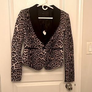 BCBG Animal Print Blazer Size XS